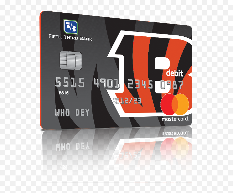 Bengals Checking U0026 Debit Cards Fifth Third Bank - Logo Cincinnati Bengals Png,Debit Card Png