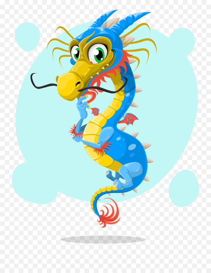 Chinese Dragon Clipart Free Image - Chinese Dragon With Mustache Png,Dragon Clipart Transparent Background
