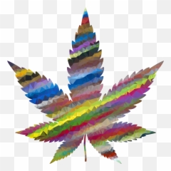 Weed Leaf Cartoon Png Clipart - Silhouette