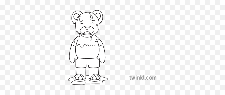 Toby The Teddy Bear Soaking Wet No Background Soft Toy Sad - Willy Wonka Black And White Drawing Png,Black Line Transparent Background