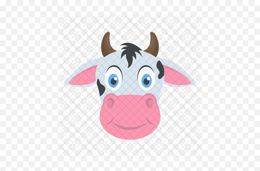 Cow Head Icon Of Flat Style - Cabeza De Una Vaca Png,Cow Head Png