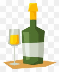 Champagne Bottle Glass Clipart - Dessert Wine Png,Champagne Bottles Png