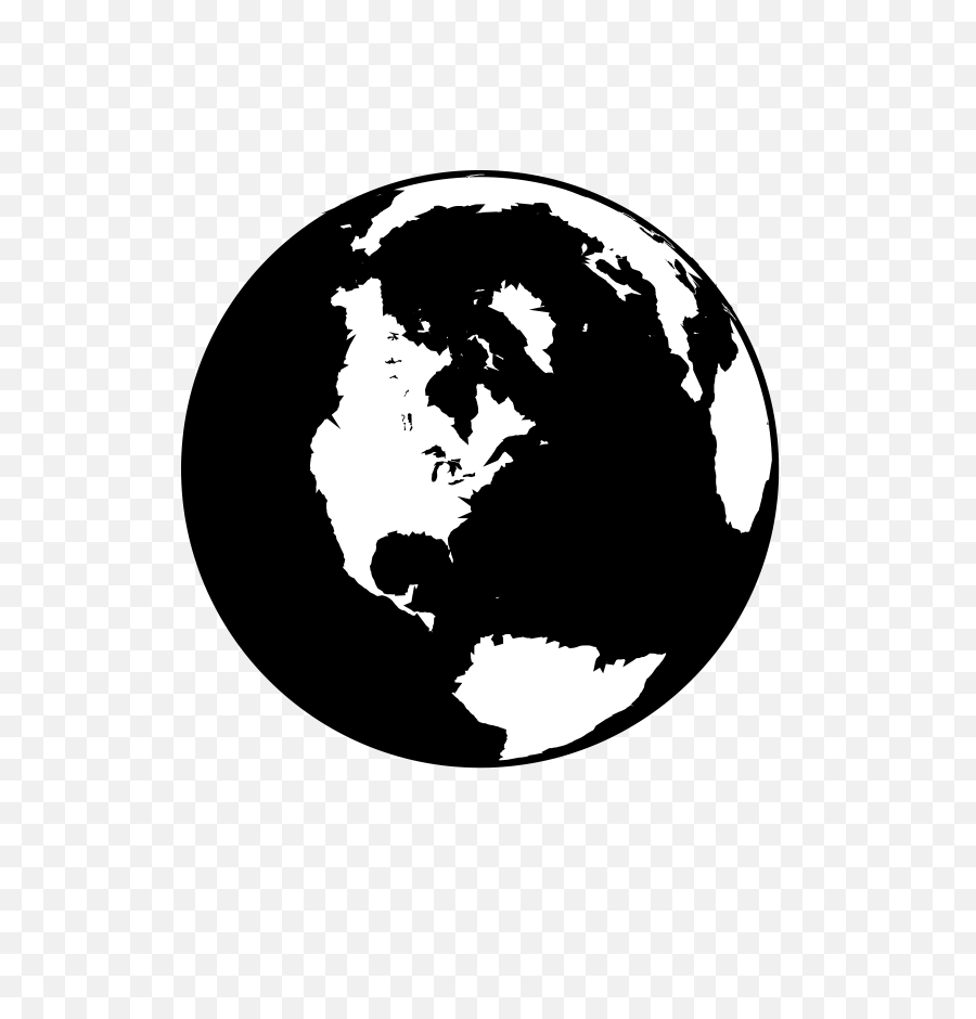 Globe Black And White World Clipart - Global Youth Service Day Png,Earth Globe Png