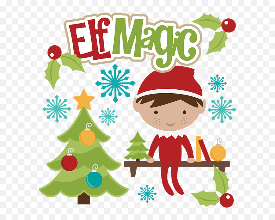 Library Of Christmas Bazaar Graphic - Christmas Tree And Elf Clipart Png,Elf On The Shelf Png