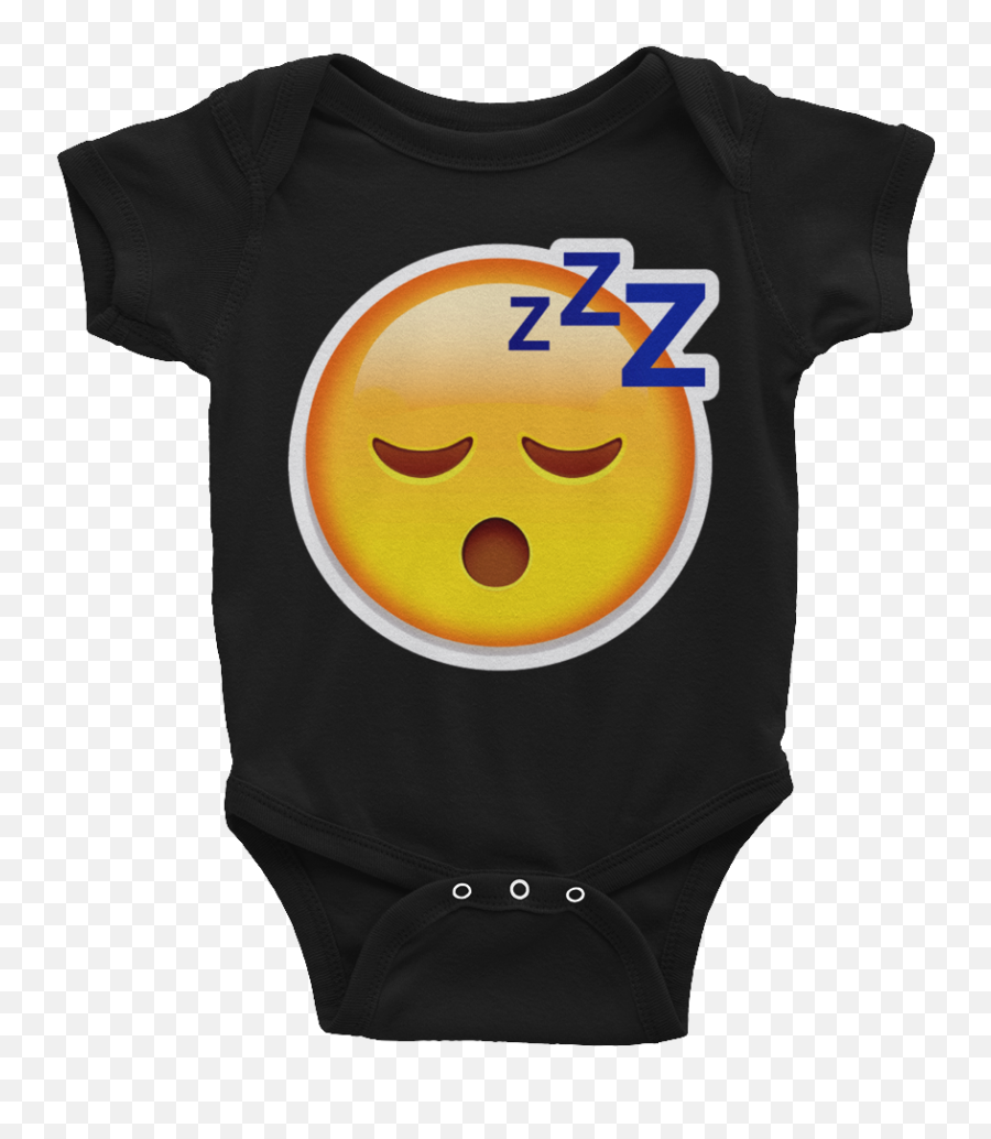 Emoji Baby Short Sleeve One Piece - Sleeping Face Emoticon Short Sleeve Png,Sleep Emoji Png