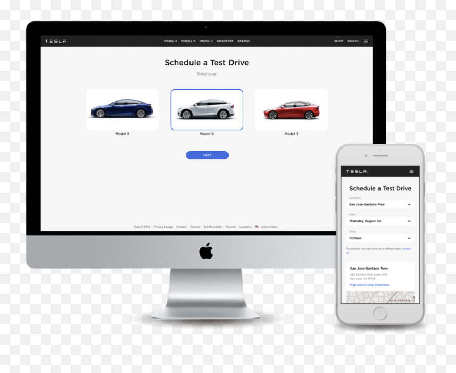 Test Drive Web - Tesla U2014 Yuhan Liu Portfolio Design Png,Tesla Png