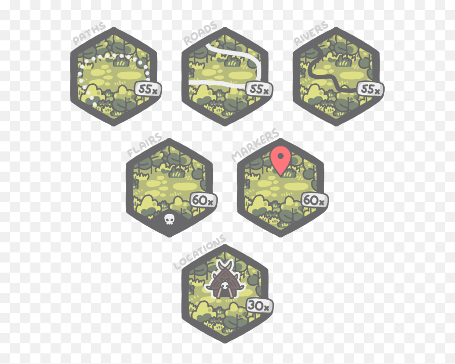 Isle Of Lore 2 Hex Tiles Regular By Steven Colling - Käsbergkeller Mundelsheim Logo Png,Krita Logo