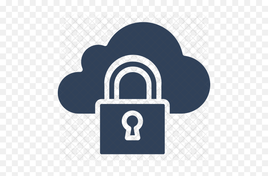 Cloud Security Icon Of Glyph Style - Cloud Security Icon Png,Security Icon Png