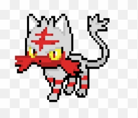 Shiny Litten Sprite Transparent Png - Shiny Litten Popplio Rowlet,Litten Png