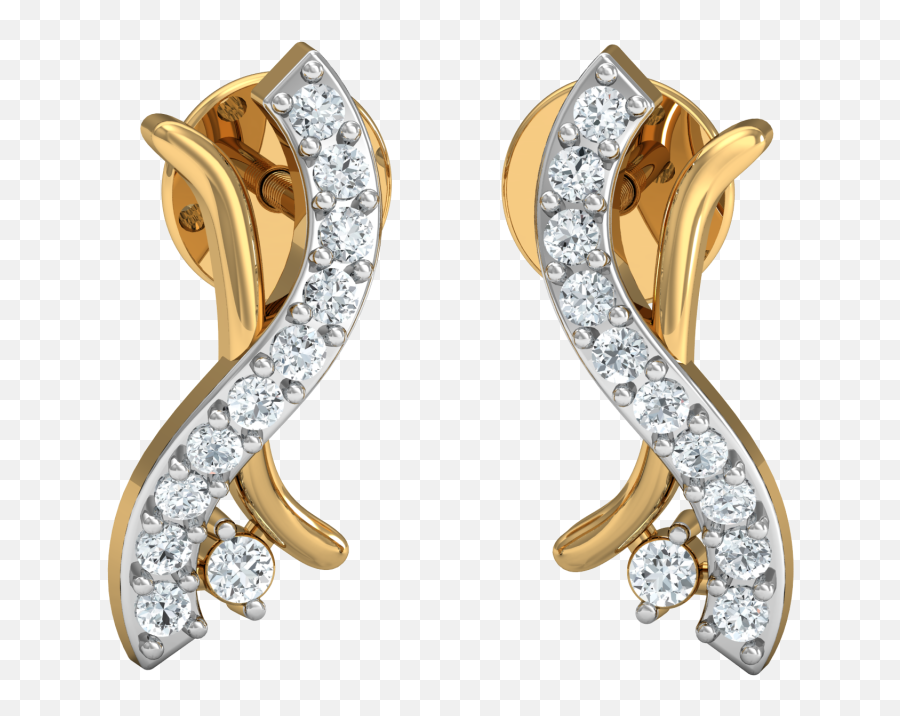 Cross Diamond Earring - Tops Diamond Earrings Earrings Png,Diamond Earring Png