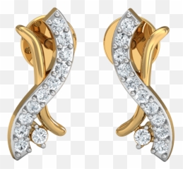 Cross Diamond Earring - Tops Diamond Earrings Earrings Png,Diamond Earring Png