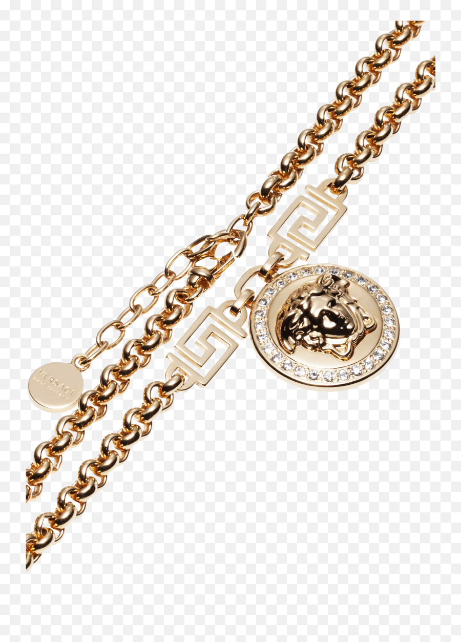 Versace Icon Medusa Necklace For Women - Transparent Versace Necklace Png,Versace Icon Chain Necklace