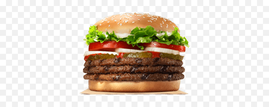 Burger King Triple Whopper Transparent Png - Stickpng Burger King Triple Whopper,Burger Transparent Background