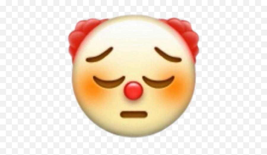 Pensive Clown - Sad Clown Face Emoji Png,Pensive Emoji Transparent