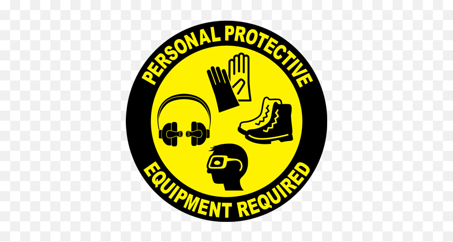 Ppe Required Floor Sign Graphic Products - Language Png,Hearing Protection Icon