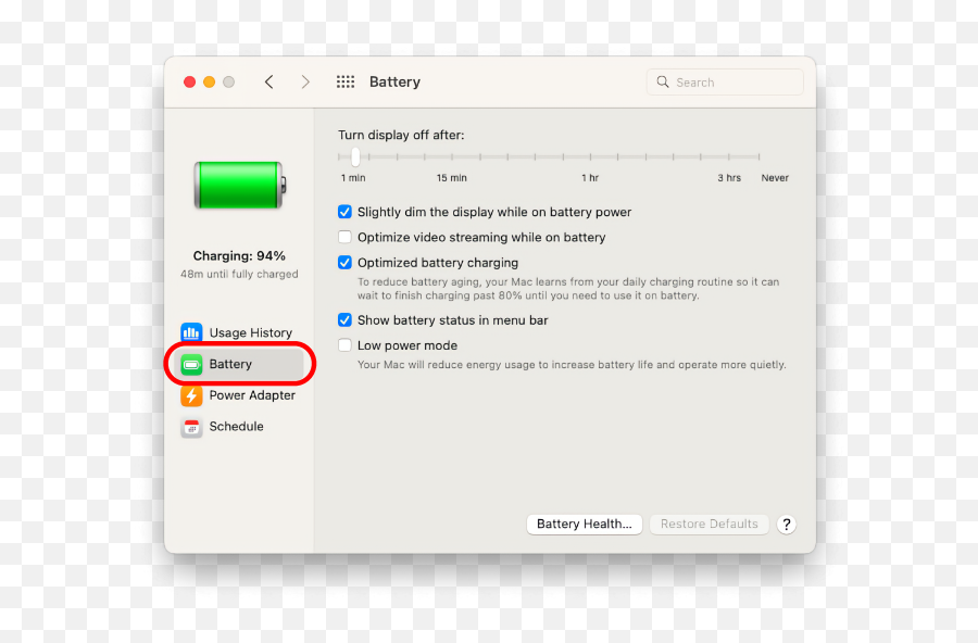 Use Low Power Mode To Increase Macbook Pro Battery Life - Black Block Screen On Zoom When Sharing Png,Windows Battery Icon