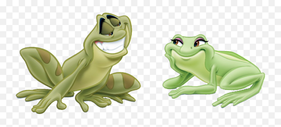 Naveen And Tiana As Frogs - Frog From Princess And The Frog Png,Tiana Png