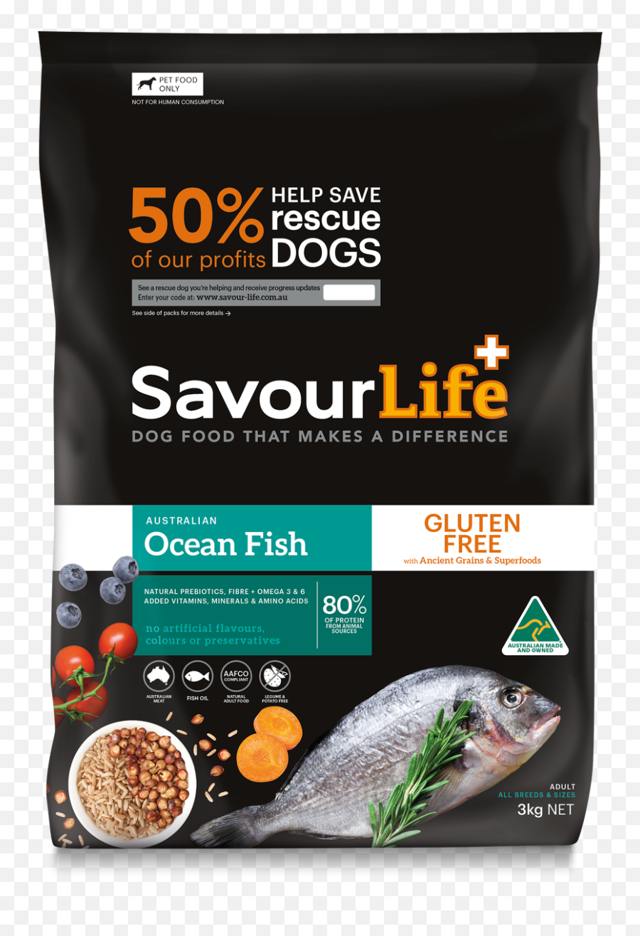 Gluten Free With Ancient Grains And Ocean Fish 3kg - Savourlife Dog Food Png,Ocean Fish Png