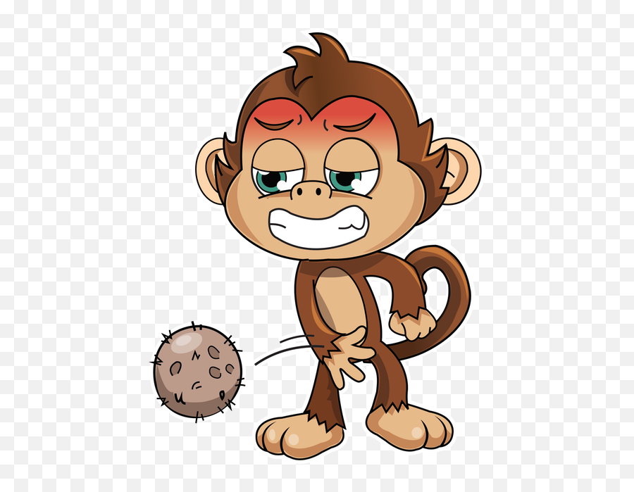 Cute Monkey Stickers Messages Sticker - 11 Clipart Full Size Animated Pictures Of Animals Png,Cute Monkey Png