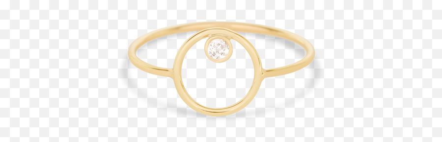Open Circle Ring With Diamond U2013 Stone And Strand - Solid Png,Diamond Ring Icon