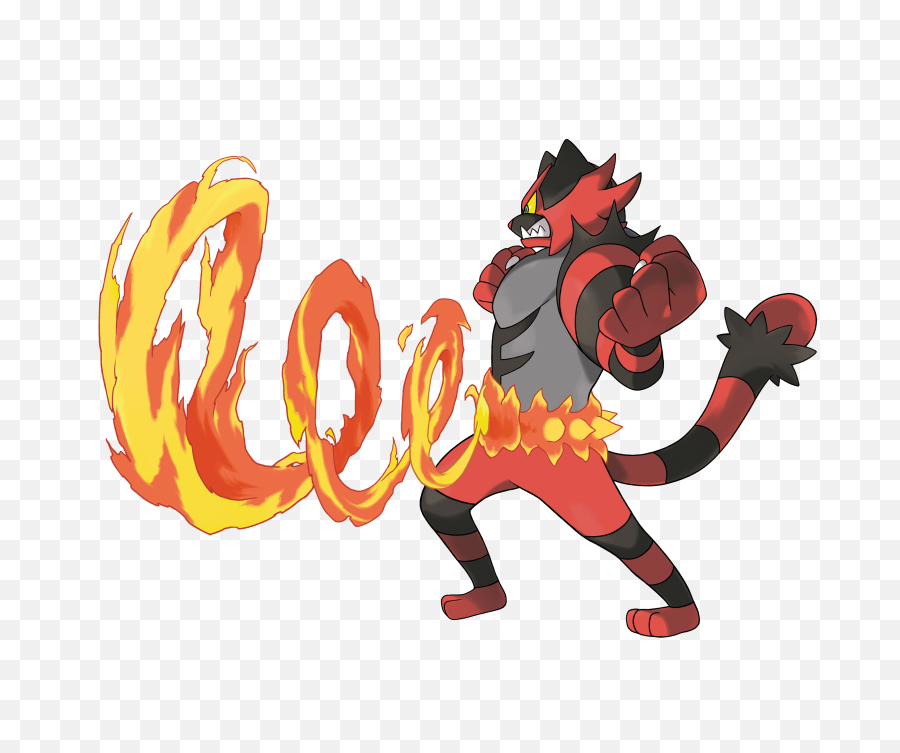 Pokemon Incineroar Moon - Incineroar Flamethrower Png,Incineroar Png