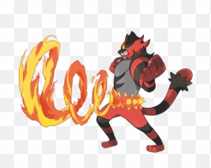 Pokemon Incineroar Moon - Incineroar Flamethrower Png,Incineroar Png