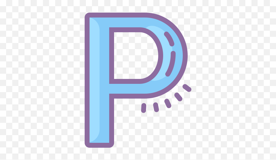 P Icon In Cute Color Style Png Letter