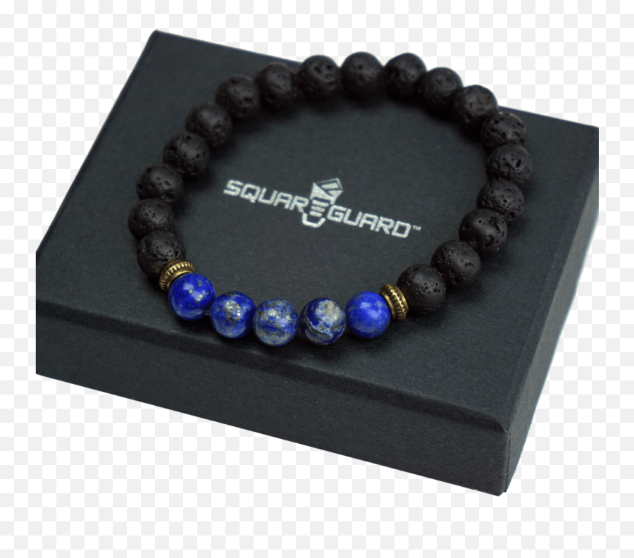 Lapis Lazuli Chakra Beaded Bracelet U2013 Squareguard - Bead Png,Lapis Png