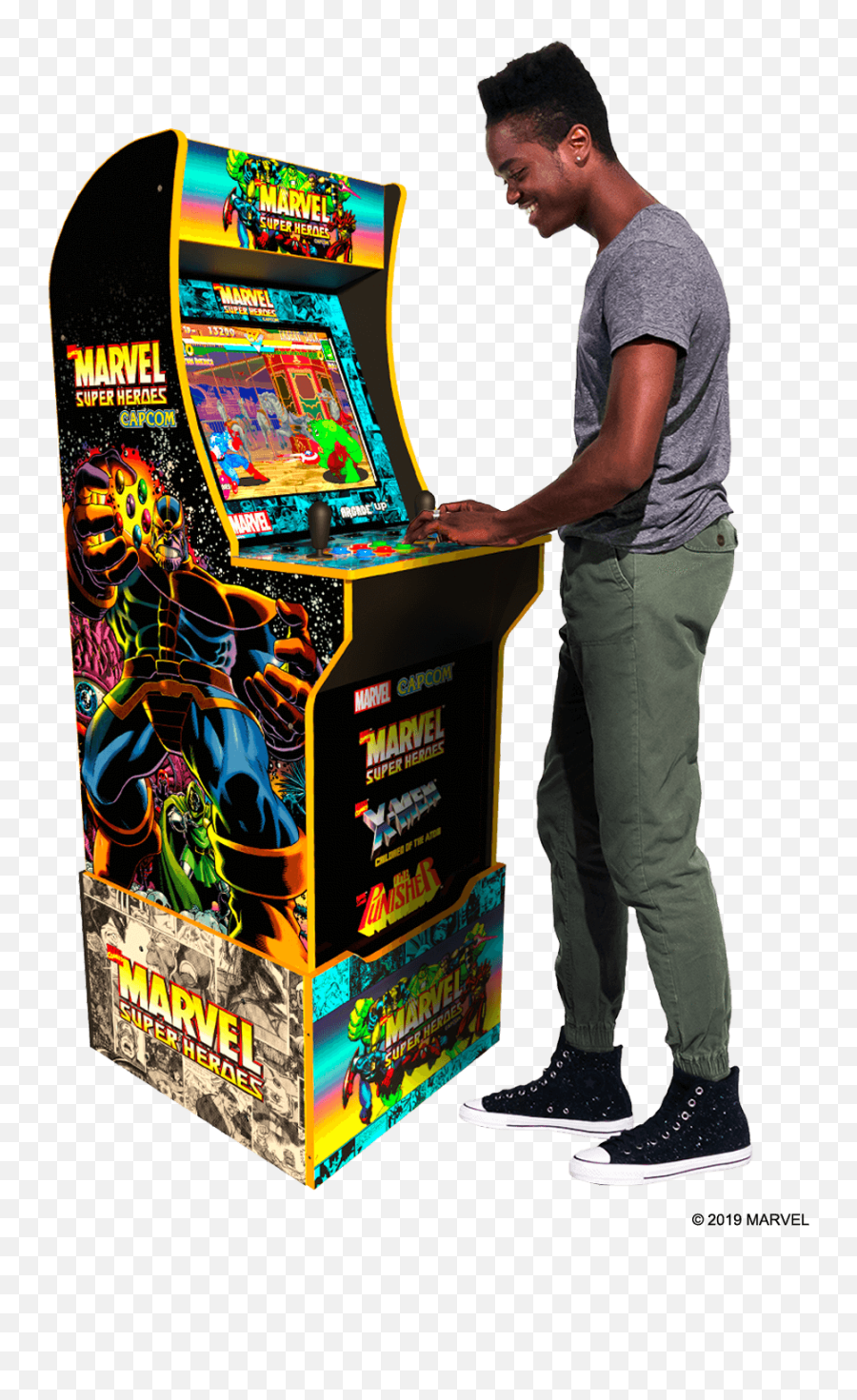 Marvel Super Heroes Arcade Cabinet - Marvel Super Heroes Arcade1up Png,Arcade Cabinet Png