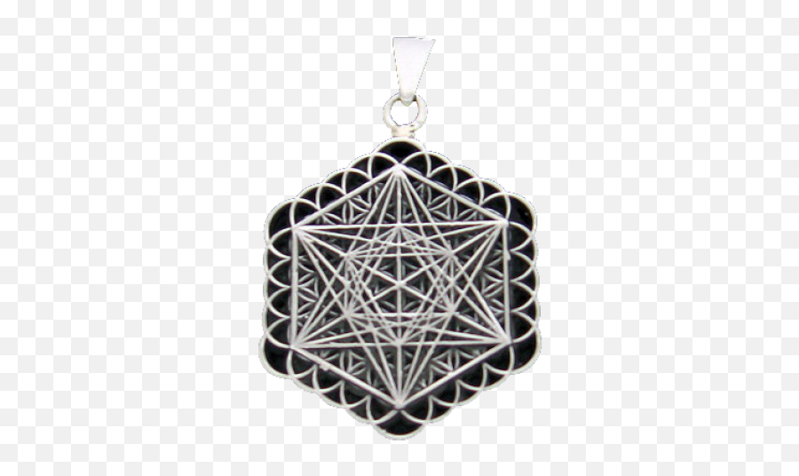The Flower Of Life With Metatron Cube Pendant - Dije Cubo De Metatron Png,Flower Of Life Png