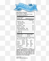 Nutrition Facts Hometown Foods Usa - Milk png