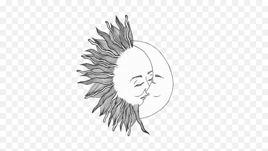 Download Sun And Moon Png Tumblr - Sun And Moon Doodle,Sun And Moon Png