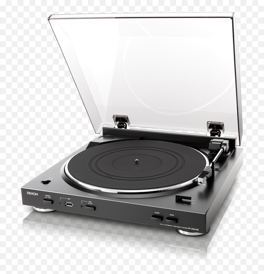 Denon Dp200usb Turntable With Usb - Turntables Hi Fi Denon Turntable Dp 200usb Png,Turntables Png