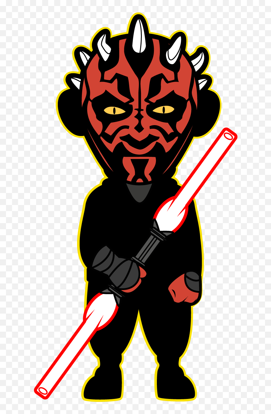 Star Wars Kawaii Saga - Darth Maul Clipart Png Transparent Star Wars Cartoon Darth Maul,Star Wars Transparent