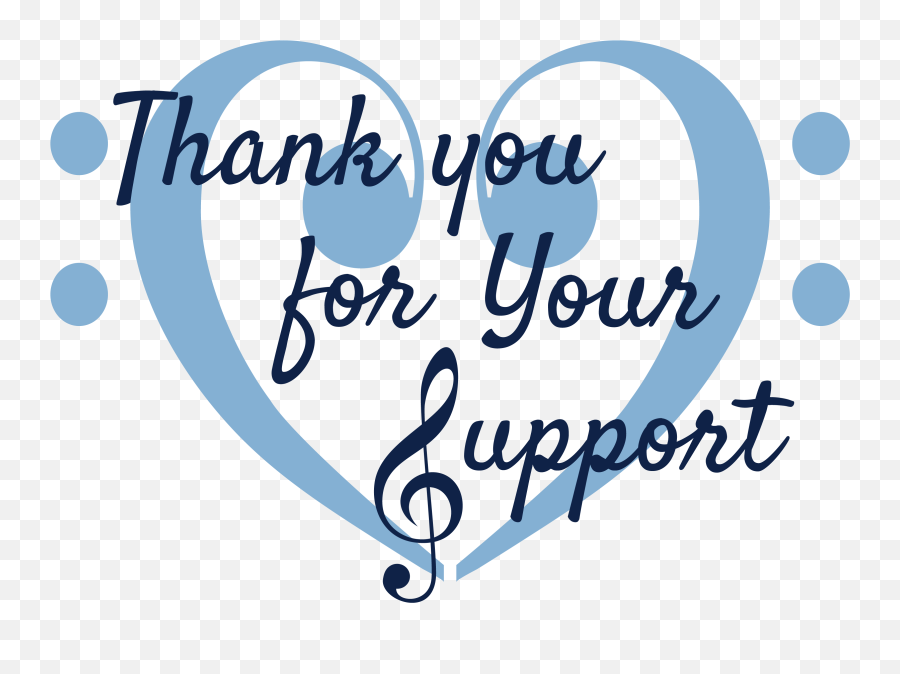 Gilbert Jackson Chorale - Clipart Thank You For Your Support Png,Treble Clef Png