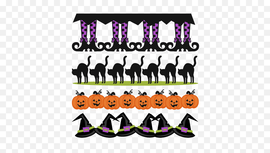 Download Halloween Borders Svg Scrapbook Cut File Cute - Cute Halloween Banner Clipart Png,Cute Halloween Png