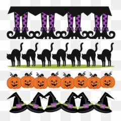 Download Halloween Borders Svg Scrapbook Cut File Cute - Banner Clipart png