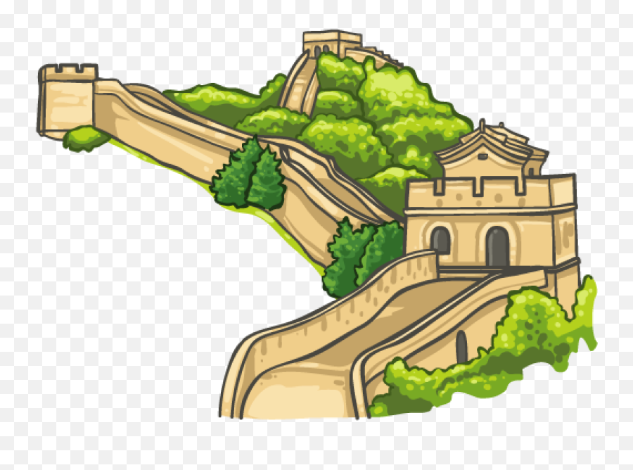 Great Wall Of China Png 1 Image - Cartoon Great Wall Of China Drawing,Great Wall Of China Png