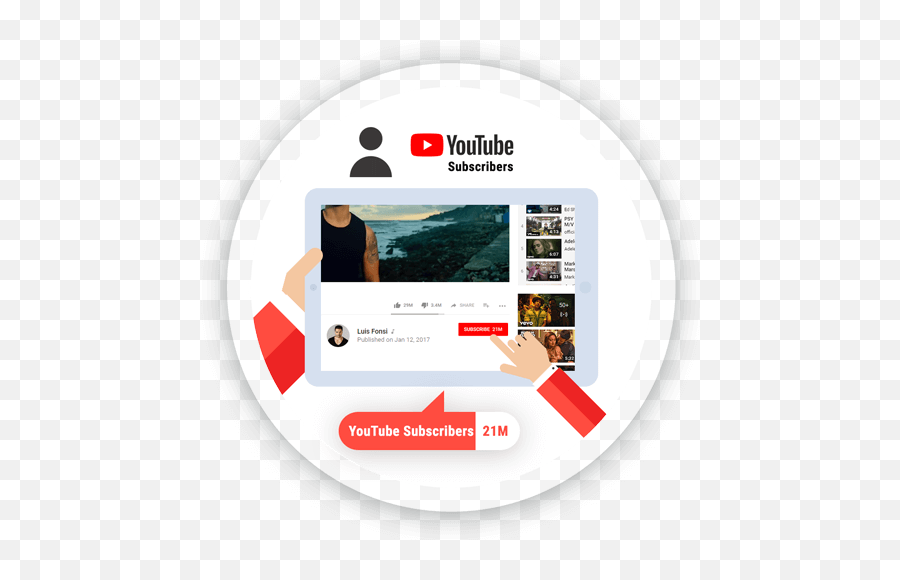 Best Place To Buy Youtube Subscribers Views And Likes - Online Advertising Png,Youtube Subscribe Transparent