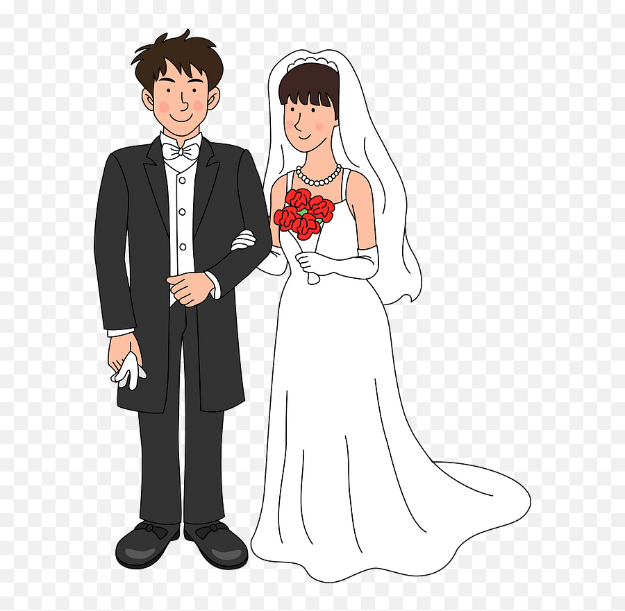 Wedding Bride Groom Clipart Free Download Transparent Png - Wedding Japanese Clipart,Bride And Groom Png