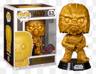 Star Wars - Chewbacca Metallic Gold Pop Vinyl Figure Gold Chewbacca Funko Pop Png,Chewbacca Png