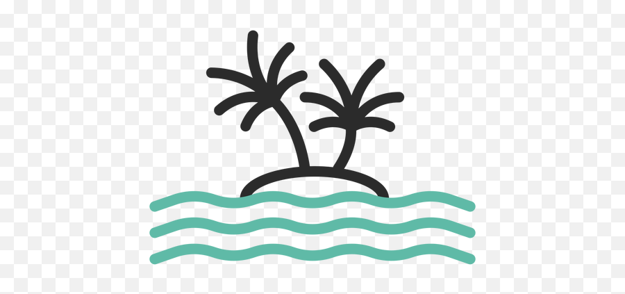 Lone Island Colored Stroke Icon - Transparent Png U0026 Svg Island Icon Png,Island Png