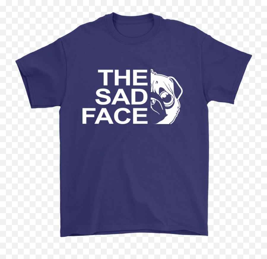 The North Face Sad Pug Dog - Active Shirt Png,The North Face Logo Png
