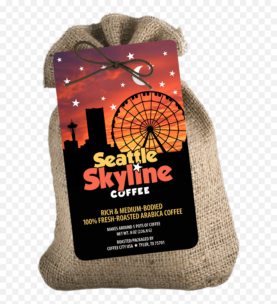 Seattle Skyline 8 - Oz Burlap Coffee Png,Seattle Skyline Png