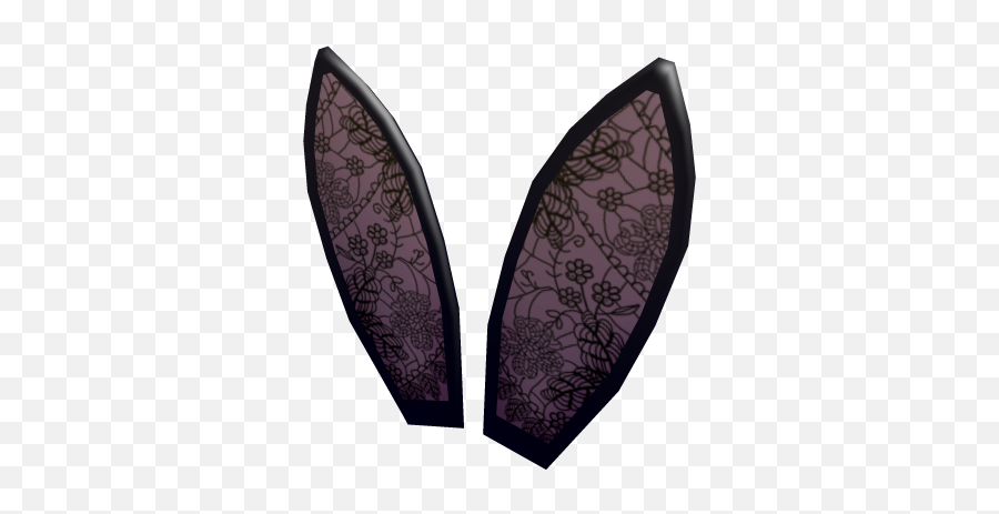 Black Lace Bunny Ears - Roblox Black Bunny Roblox Png,Black Lace Png