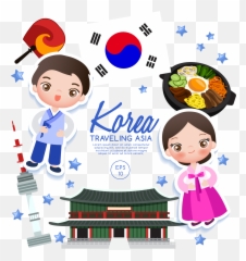 Download Flag Of South Korea - Cartoon PNG Korean Png