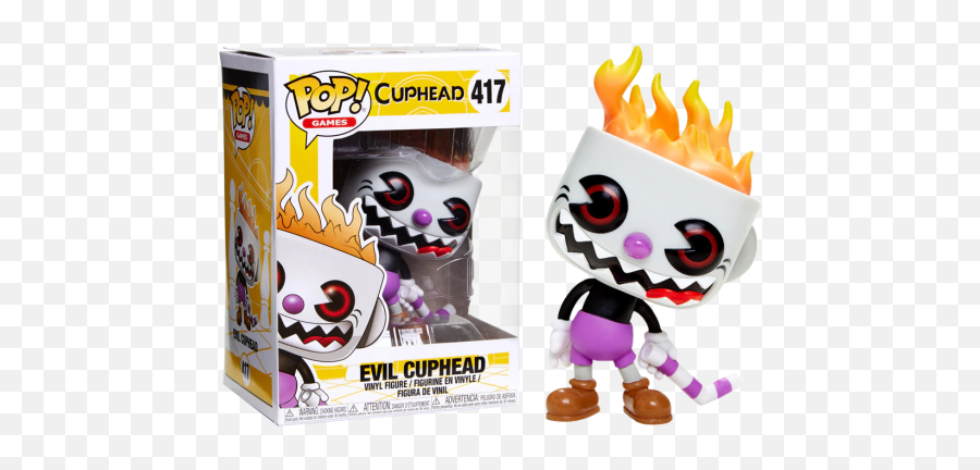 Cuphead - Evil Cuphead Pop Vinyl Figure Png,Cuphead Png