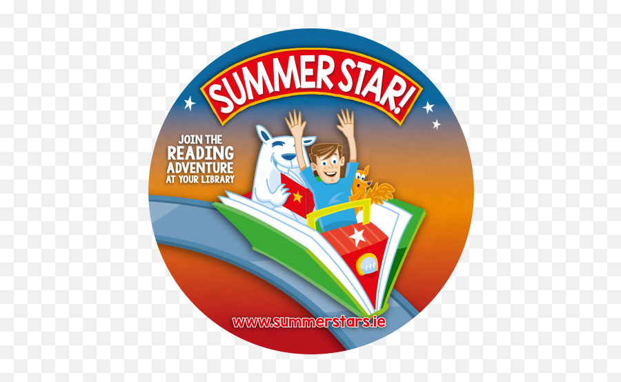 Summer Star Sticker 1 - Waterford City U0026 County Library Service Cartoon Png,Star Sticker Png