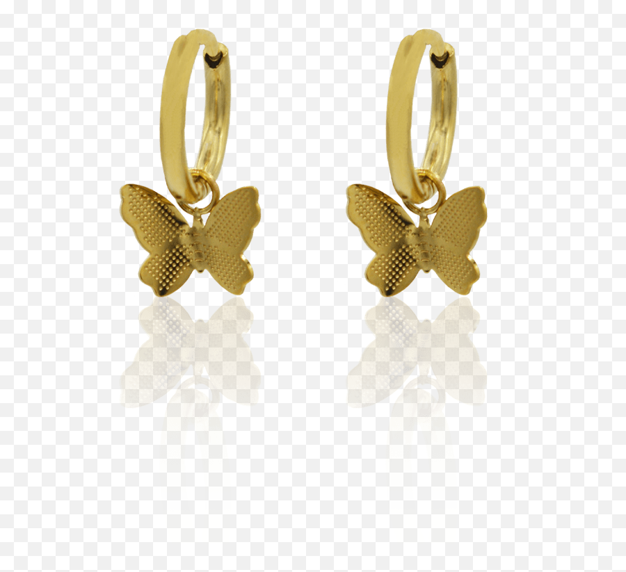 Gold Butterfly Earrings - Somewheresomeday Solid Png,Gold Butterfly Png