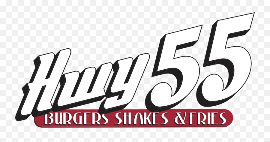 Hwy - 55logonobg Hwy 55 Burgers Shakes U0026 Fries Hwy 55 Burgers Shakes Fries Logo Png,Bg Logo